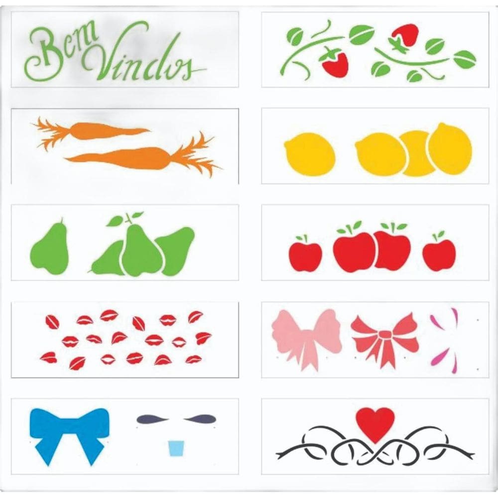 Kit Stencil - 10X30Cm - Ref 07