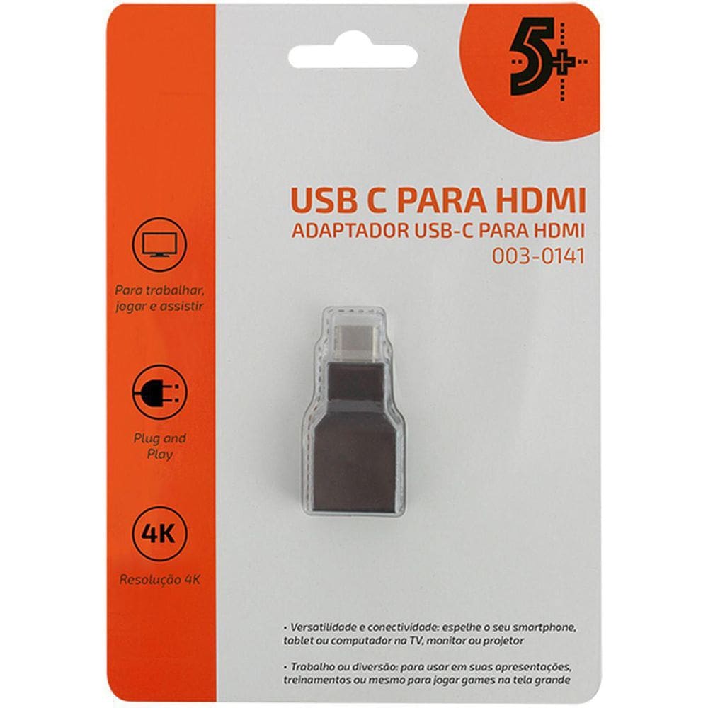Adaptador Usb C P/Hdmi 4K 60Hz Femea