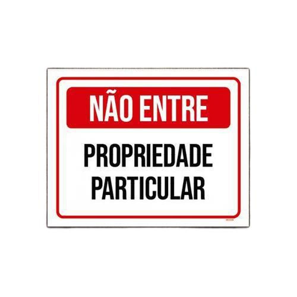 Placa Sinalização Particular 18x23 PSAI