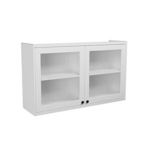 Armário Aéreo com Vidro Évora 2 PT Branco Ártico