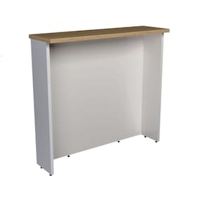 Bancada Ilha Évora Branco Ártico e Carvalho 120 cm