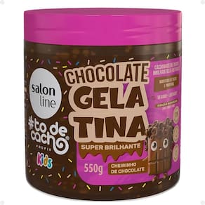 Gelatina Super Brilhantes Salon Line Kids #todecacho Chocolate 550g