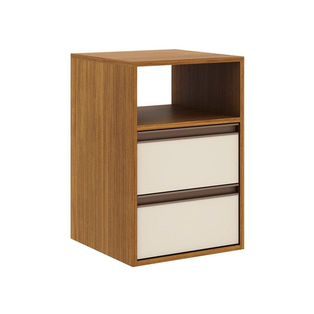 Mesa de Cabeceira Calha 2 GV Freijó e Off White