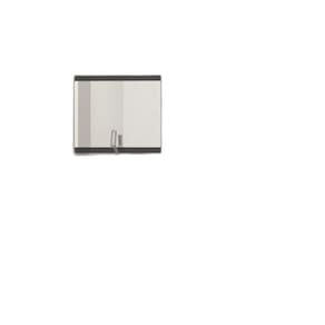 Gabinete De Vidro 45Cm Ac Cuba Retangular Grafite + Torneira
