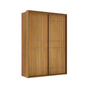 Guarda-Roupa Solteiro Qualitá 100% MDF 2 PT 3 GV Freijó