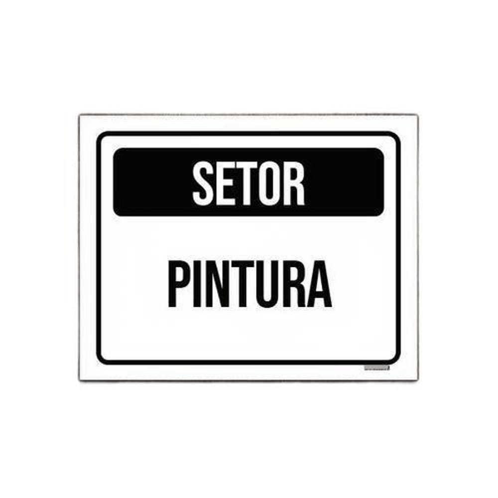 Placa Sinalização - Setor Pintura 36X46