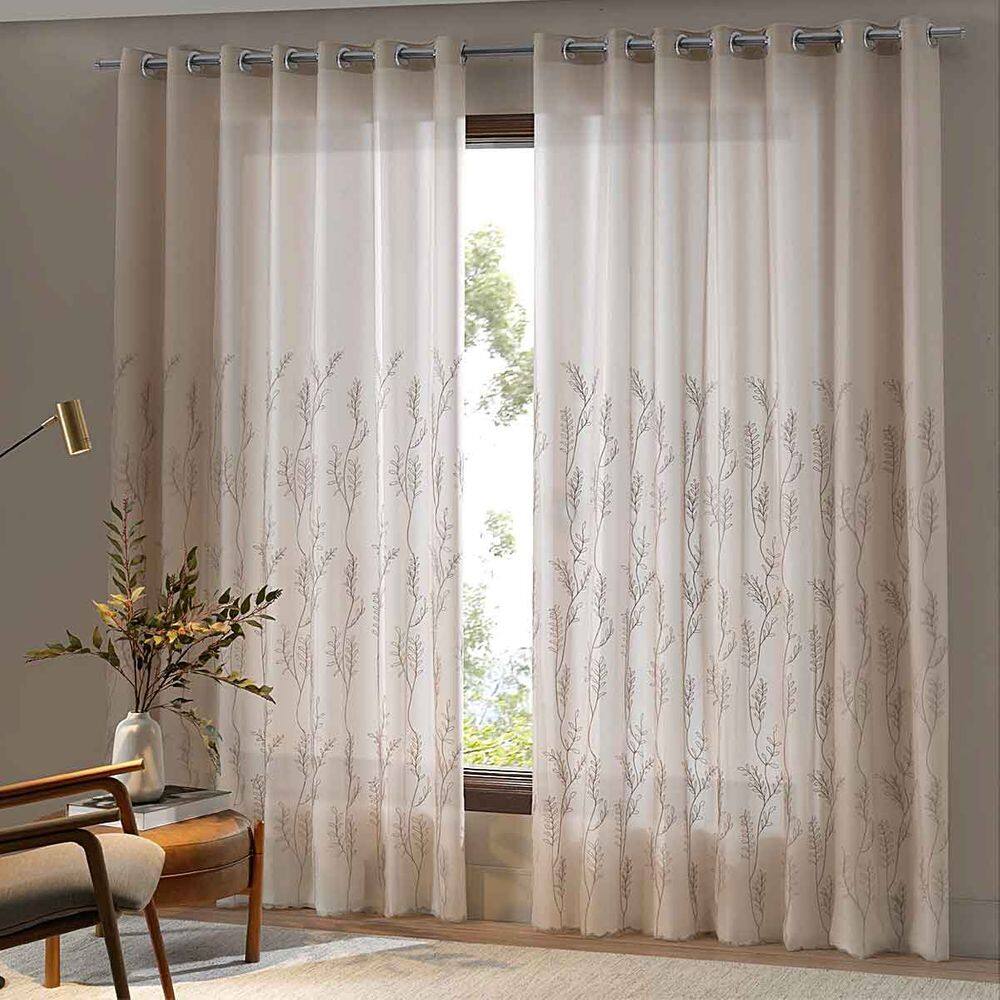 Cortina Blackout Quarto Pratika Bordada 3,00 x 1,70 Corta Luz PVC Bella Janela
