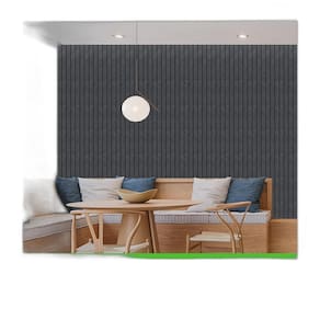 Painel Ripado Laminado Eva 10Cm Largura Cor Black Linha
