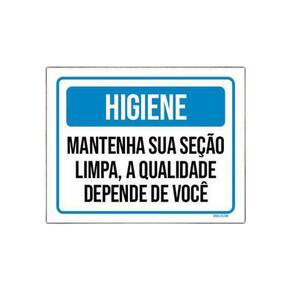 Kit 3 Placas Higiene Mantenha Sua Seção Limpa