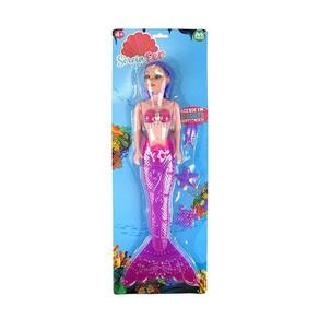 Boneca Sereia Fer Com Luz A Bateria 4 Pecas Na Cartela