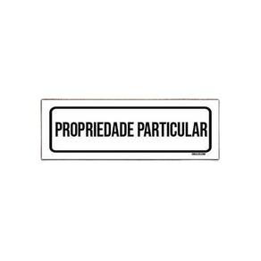 Placa De Sinalização Setor - Propriedade Particular 23X9