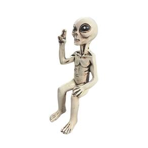 Escultura ET Alienígena Símbolo Paz 14,5 cm em Resina