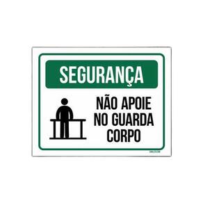 Placa De Segurança - Não Apoie No Guarda Corpo 27X35