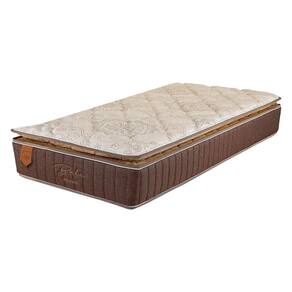 Colchão Solteiro 88X188X26 Prorelax Bali Molas Ensacadas Pillow Top Turn Free - Marrom
