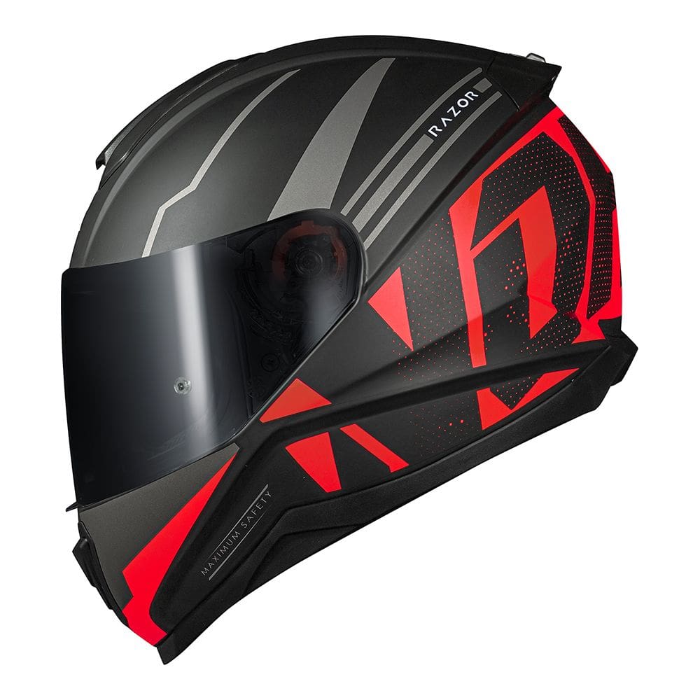 Capacete Norisk Razor Full Preto e Vermelho Fosco