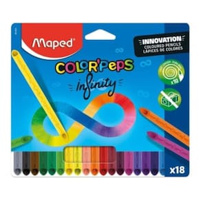 Lápis de Cor 18 Cores Color Peps Infinity Triangular Infinito - Maped