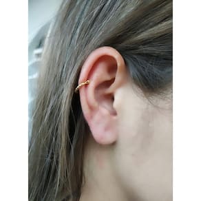 Piercing Fake Folheado Em Ouro 18K