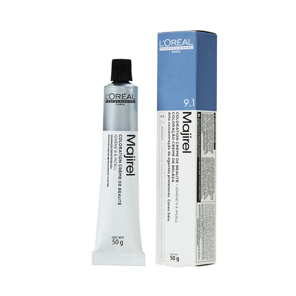 L`Oréal Professionnel Majirel 9.1 Louro Muito Claro Acinzentado - Coloração 50g