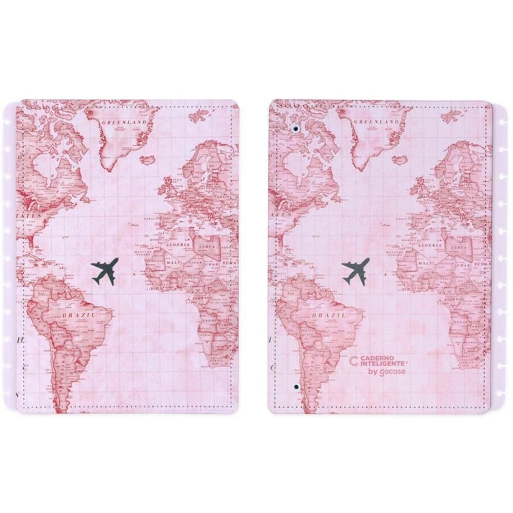 Caderno Inteligente Capa Contr Grande By Gocase Mapa Mundi