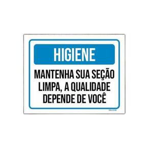 Kit 10 Placas Higiene Mantenha Sua Seção Limpa