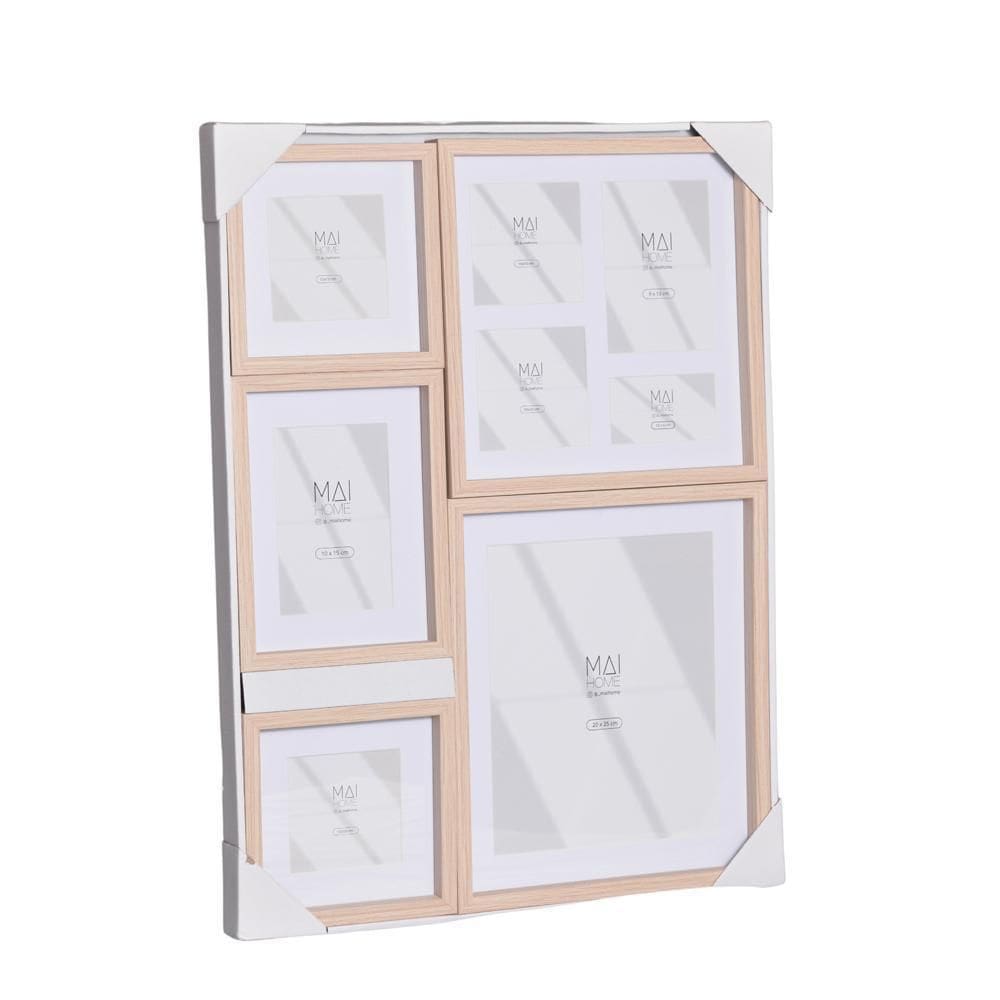 Kit 5 Quadros Yuji Amadeirado Mdf