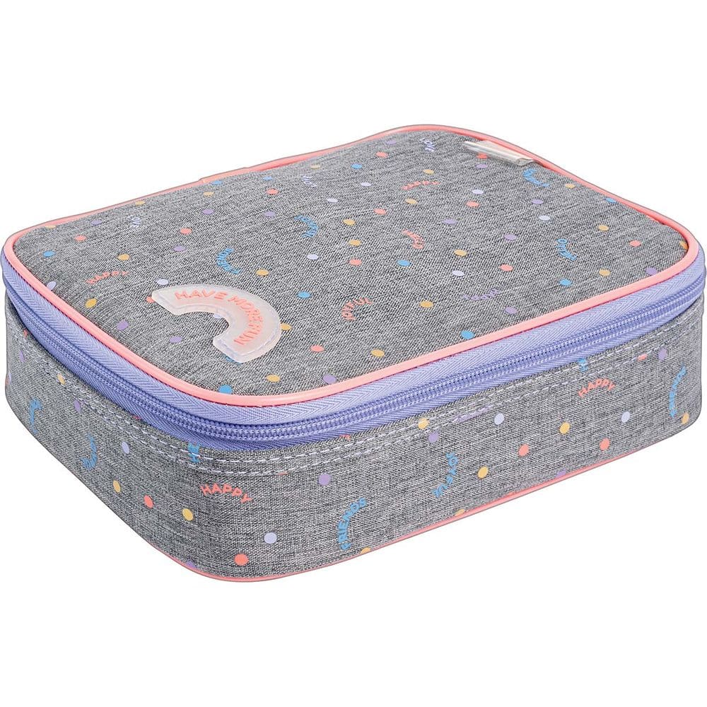 Estojo Box Académie Tilibra - Dots Cinza