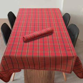 Toalha De Mesa Xadrez Para Natal Retângulo Vermelho 4,00-488