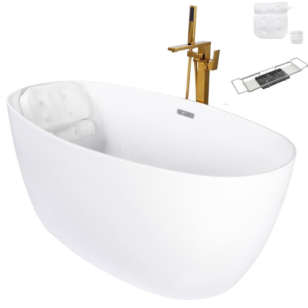 Kit Banheira Imersao Freestanding Luxo 1.50M Mist Dourado