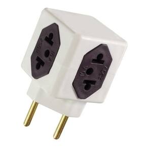 20 Pçs Adaptador Tomada Elétrico Benjamim Cubo