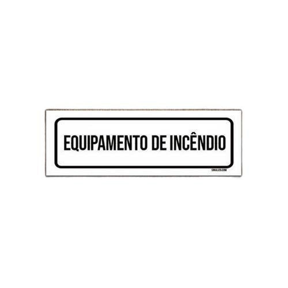 Placa De Sinalização Setor - Equipamento De Incêndio 23X9