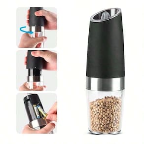 Triturador Elétrico De Temperos Para Sal Pimenta E Café