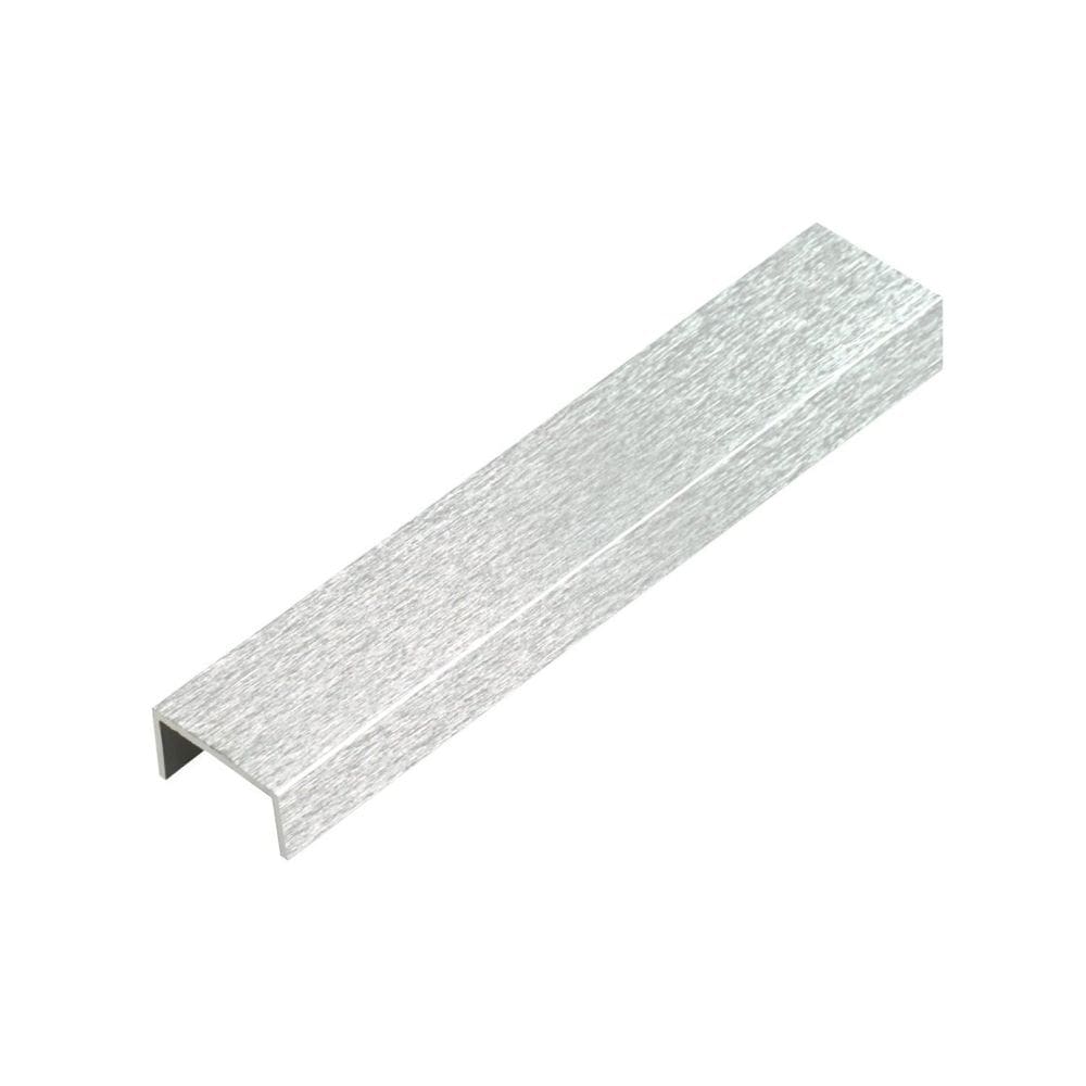 Perfil de Alumínio para Acabamento 10mm X 2,0cm Luxor - caixa com 5 Unidade - Crom. Brilho Escovado