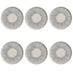 Conjunto de Pratos Rasos 06 Peças Bio Elemento Porto Brasil