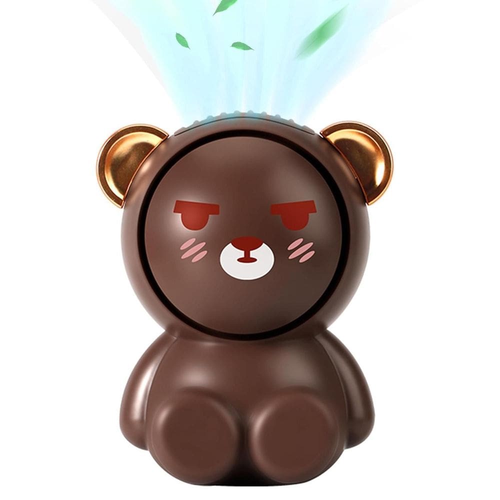 Mini Ventilador Recarregável Portátil Cordão Usb - Marrom