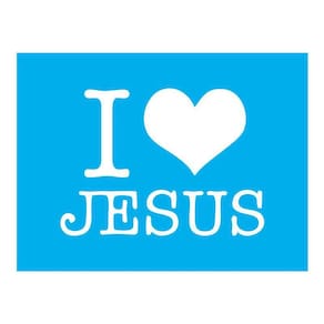 Stencil Tamako I Love Jesus - 15X20Cm - Ref 8835
