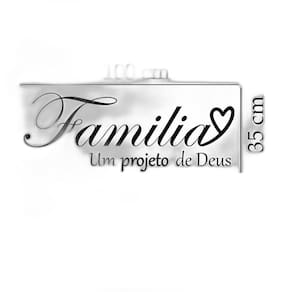 Adesivo De Parede Frase Família É Um Projeto De Deus