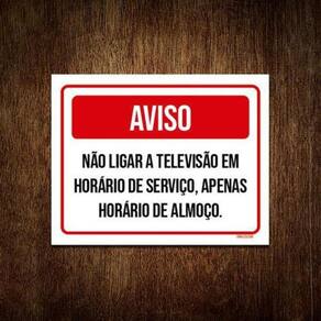 Kit 3 Placa Avio Não Ligar Televisão Em Horário De Serviço