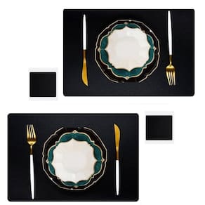 Kit 2 Pçs Jogo Americano Mesa Jantar Sala Restaurante Couro1