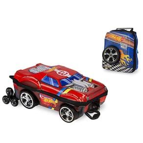 Mochila Carro Hot Wheels Vermelho Night Com Lancheira 3D