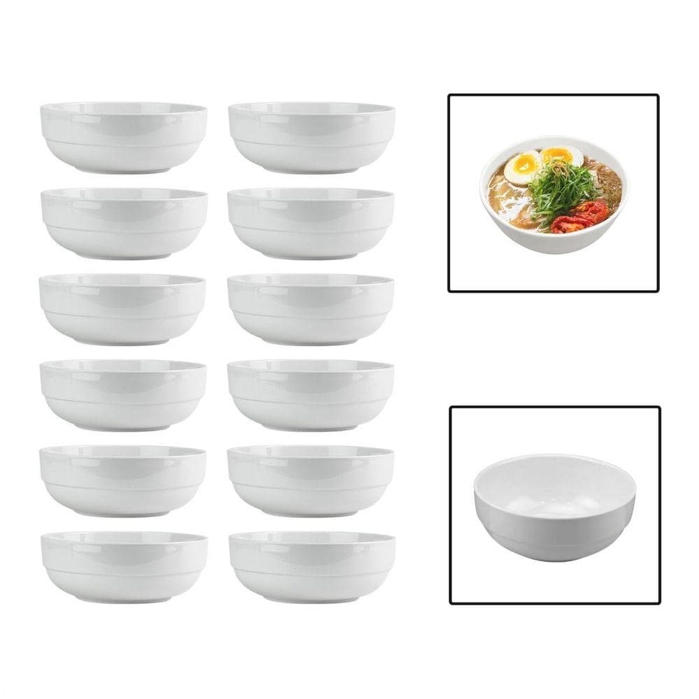 Kit 12 Tigelas Bowl 500Ml Melamina Cumbuca Caldo Sopa Salada
