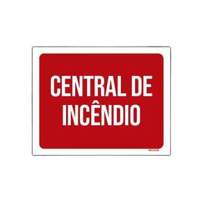 Placa Sinalização Central De Incendio 27X35