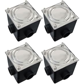 4 Caixa De Passagem Para Piscina Pooltec Com Prolongador