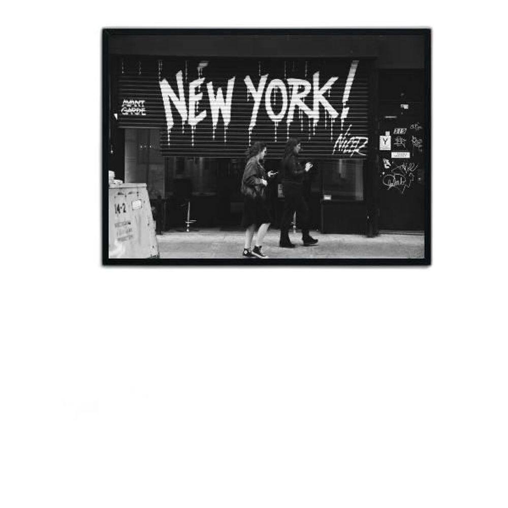 Quadro Fotografia Cena New York 24X18Cm - Com Vidro