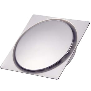 Ralo Click 10cm x 10cm Inox Ideal para Uso em Boxes e Chuveiros em Geral Metal, Grascan Cromado