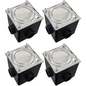 4 Caixa De Passagem Para Piscina Pooltec Com Prolongador