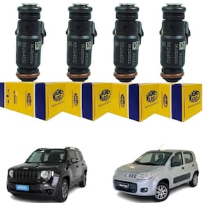 4 Bicos Injetores Fiat Uno 1.4 Jeep Renegade 1.8 Ipe056