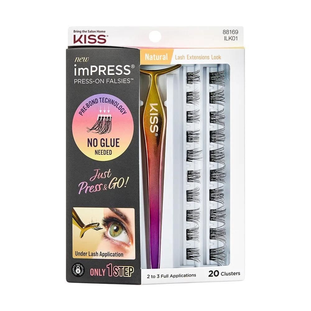 Kit Kiss New York ImPRESS Press-on Falsies Natural (2 Produtos)
