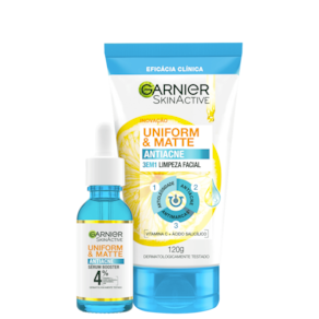 Kit Garnier SkinActive Uniform & Matte Antiacne (2 Produtos)