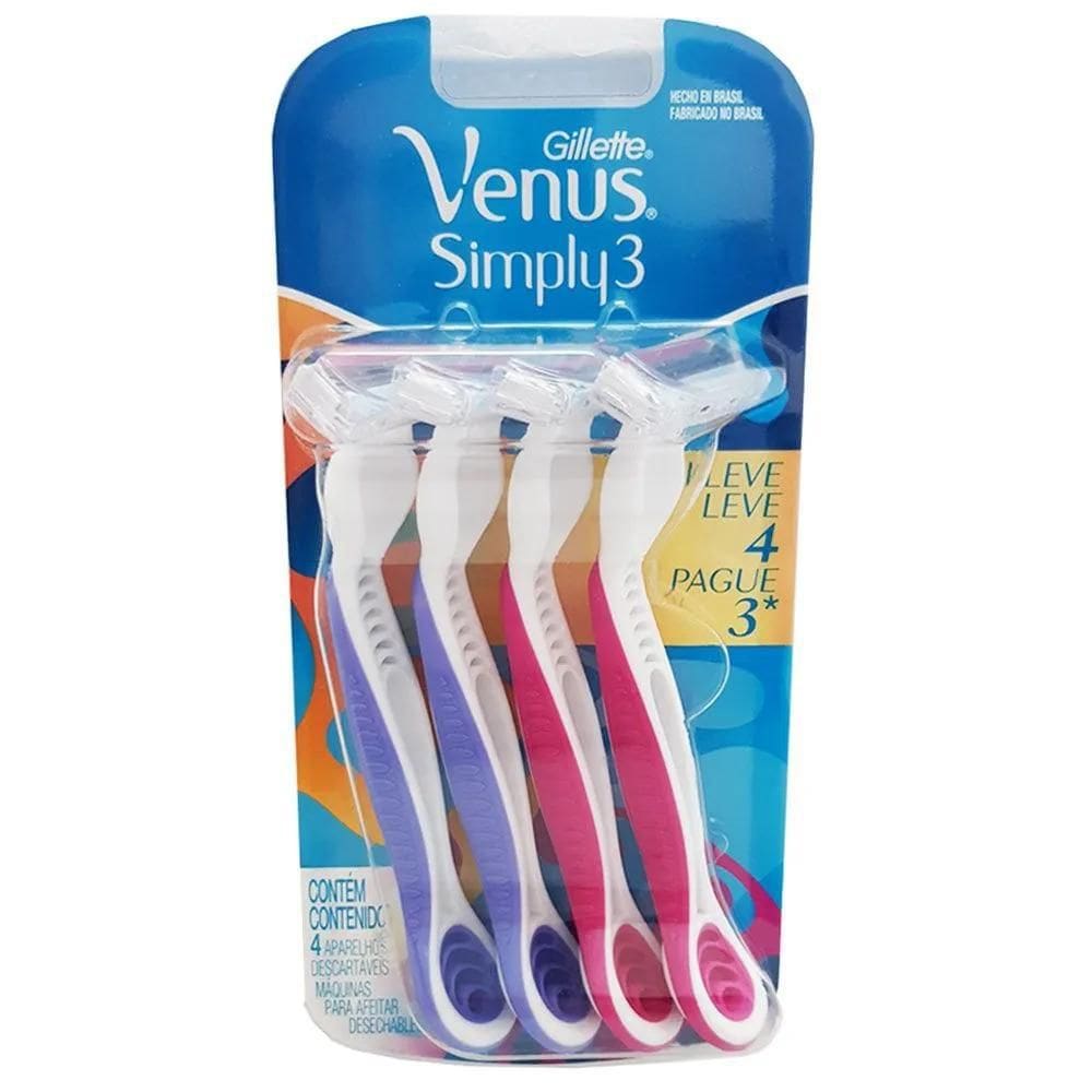 Depiladora Feminina Gillette Venus Simply 3 Lâminas