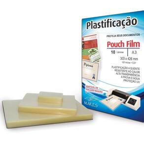 Plástico Para Plastificação Pouch Film A-3 303X426Mm 0,07
